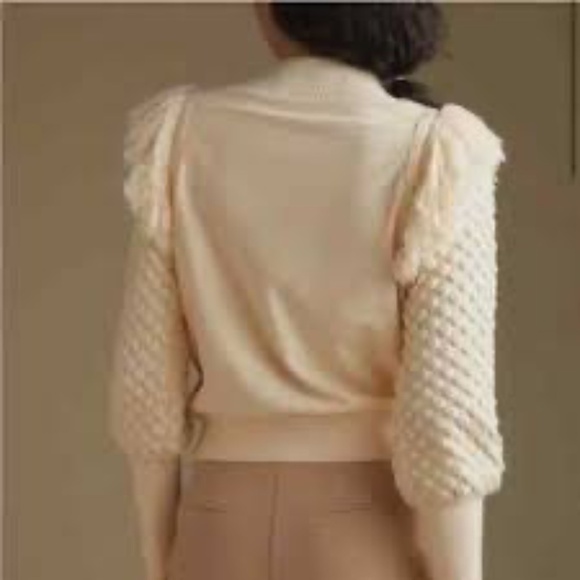 NWT Anthropologie Dolan Fringed Sweater XS - Picture 4 of 5